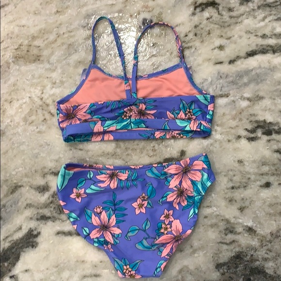 Two piece flower bathing suit - Picture 2 of 2